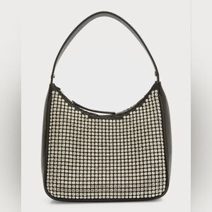 SIMON MILLER Snap Crystal Leather Shoulder Bag, Clear Crystal